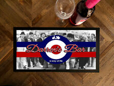 Tapis De Bar Personnalisé - Tapis De Bar Avec Étiquette De Bière Mod Scooter