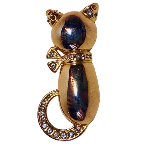 Superbe broche chat métal - superbe,