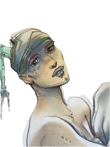 Enki bilal lithographie - enki,