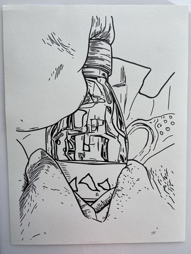 Dessin original surréaliste - dessin,