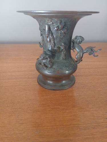 Ancien vase bronze chine - bronze,