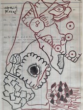 Jean-Marc Scanreigh – Dessin original signé, techniques mixtes, 2005, encadré