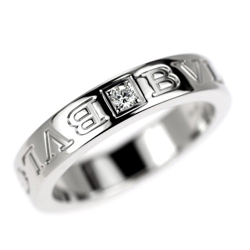Bague diamant double logos