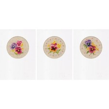 Vervaco kit de point de croix compté cartes de vœux "Violettes" Set de 3, 10,5x1