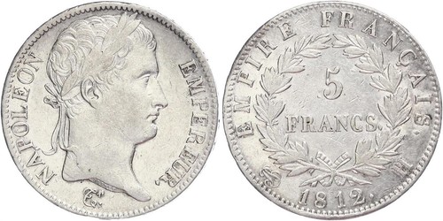 France silver francs 1812 - francs,