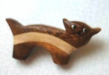 BROCHE en bois CHAT NEUF