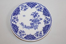 Assiette à mignardises en faïence de Gien, décor Delft bleu, dia. 12.7 cm