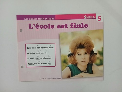 Carte fiche sheila l école - fiche,