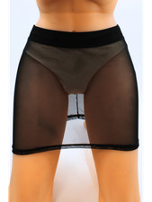 Jupe noire en résille