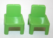 PLAYMOBIL 3084 LOT DE 2 CHAISES VERT CLAIR SALLE DE CLASSE ECOLE