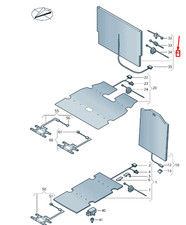 VW TRANSPORTER T6 Banquette 2 places Élément de dossier 7E0963557D NEUF ORIGINE