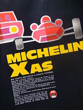 PUBLICITÉ 1969 MICHELIN L'AS DES PNEUS XAS EN TOUTE SÉCURITÉ A HAUTE VITESSE