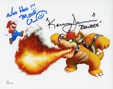 CHARLES MARTINET & KENNY JAMES Signed Nintendo SUPER MARIO 8x10 photo JSA COA C