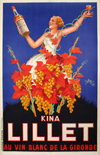 Affiche originale, Robys, Kina Lillet, Vin Raisin, Bordeaux, Liqueur, Vigne 1937