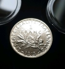 PIECE DE MONNAIE  1 FRANC SEMEUSE 1913 En SUP .