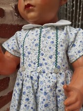 Adorable robe fleurie   ,  pour bébé fille   6 mois  ,  poupée    SNF  CLAUDINET
