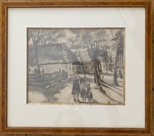 Au village sur le chemin de l’école - Suzanne Tourte - Dessin