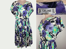 Robe Céline vintage années 60/70, made in Italy, motifs fleuris, style bohème