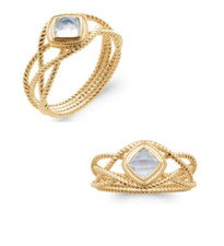 Bague CZ Aigue Marine Plaqué Or 18 Carats 750/1000 Tailles CHOIX