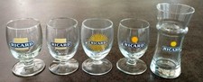 Lot 5 verres Ricard Pastis Vintage 
