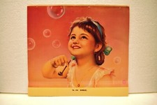 Vintage Lithographie Imprimé Bébé Avec Bulles Calendrier Art Peinture Objets "