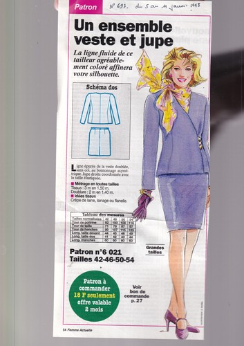 Patron femme actuelle 693 - actuelle, n°693