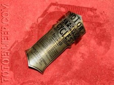 NEW LABEL PLAQUETTE LAITON EXTINCTEUR HARLEY 57X90 WLA WLC . jeep willys us ww2