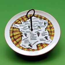 plateau à fromage en céramique gien france peint main