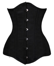 Corset underbust noir armatures métal steel bon coton épais waist training