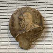 Aviateurs COSTES & BELLONTE. médaillon en platre 1929 Par A De RANIERI