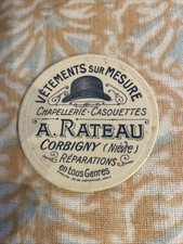 miroir de poche ancien chapellerie casquettes