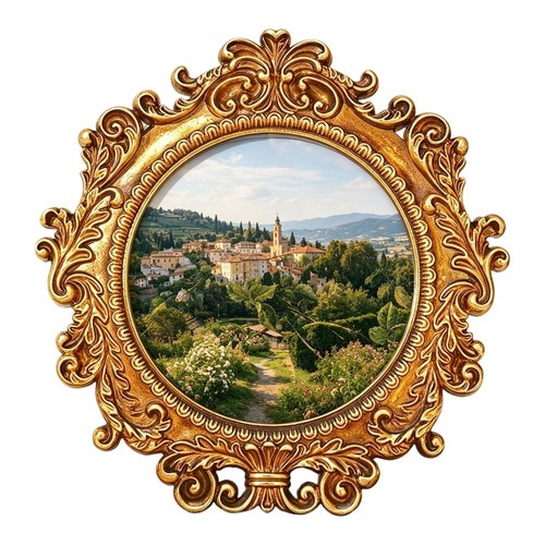 Pour photo rond doré