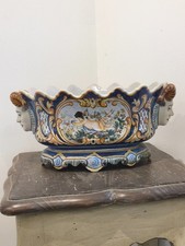 GRANDE ET JOLIE JARDINIERE EN FAIENCE DE NEVERS