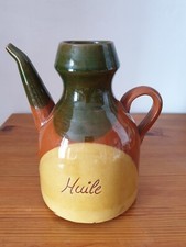 Grande carafe huilier terre cuite émaillée 14x19 cm