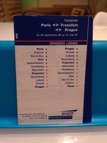 Horaires paris francfort - horaires,