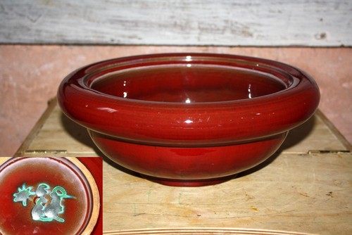 Grand bol céramique rouge