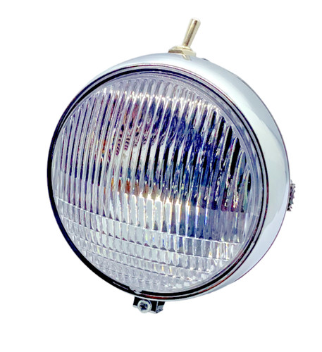 Optique phare cerclage chromé