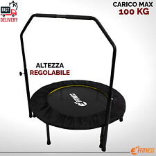 Mini Trampoline Fitness Avec Poignée Réglable En Hauteur Trainer 40'' Esthétique