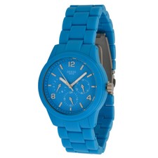 Guess Femmes Quartz Modèle Bleu Clair W11603L5 Étanche 5ATM Kunststoff-Armband