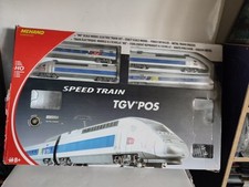 COFFRET MEHANO  TGV ALTLANTIQUE POS  4 ELEMENT 8 RAIL HO FONCTIONNE EN BOITE