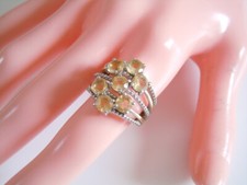 Anneau Inox Bicolore Pierres