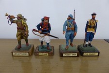 MOKAREX LOT DE 4 SOLDATS 14/18 PEINT LOT N°9