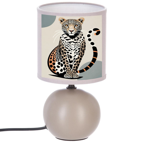 Lampe chevet fauve leopard - de,