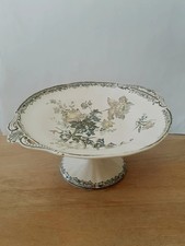 Ancienne Coupe A Fruits Compotier Piedouche Fontange Sarreguemines Polychrome