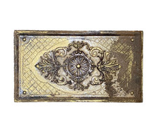 Ancien Panneau Décoratif en Fonte Elément de Porte de Poêle ou Four à Bois 19ème