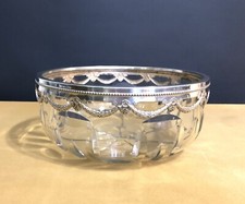 coupe / saladier / jatte WMF métal argenté et cristal taillé 21 cm no Christofle