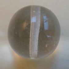 Pampille boule lisse 10×10 mm – Cristal ancien – Lustre XIXe – REF C844