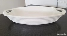Plat à four blanc ovale à anses. Céramique  ou porcelaine. Neuf