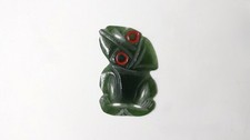 Ancien Pendentif Hei Tiki Maori en jade pounamu Nouvelle-Zélande XXe siècle