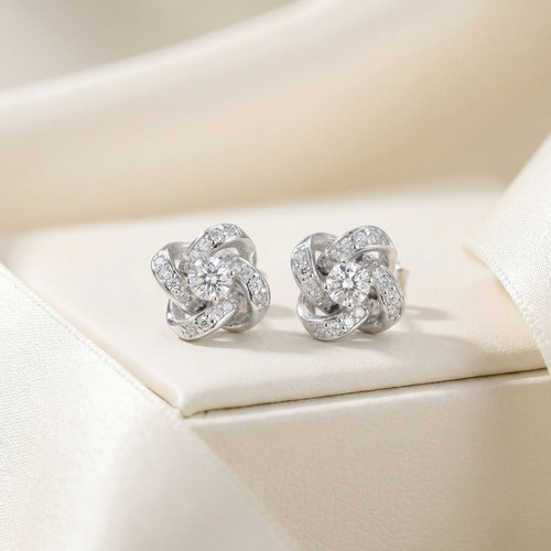 Boucles oreilles moissanite - d'oreilles,